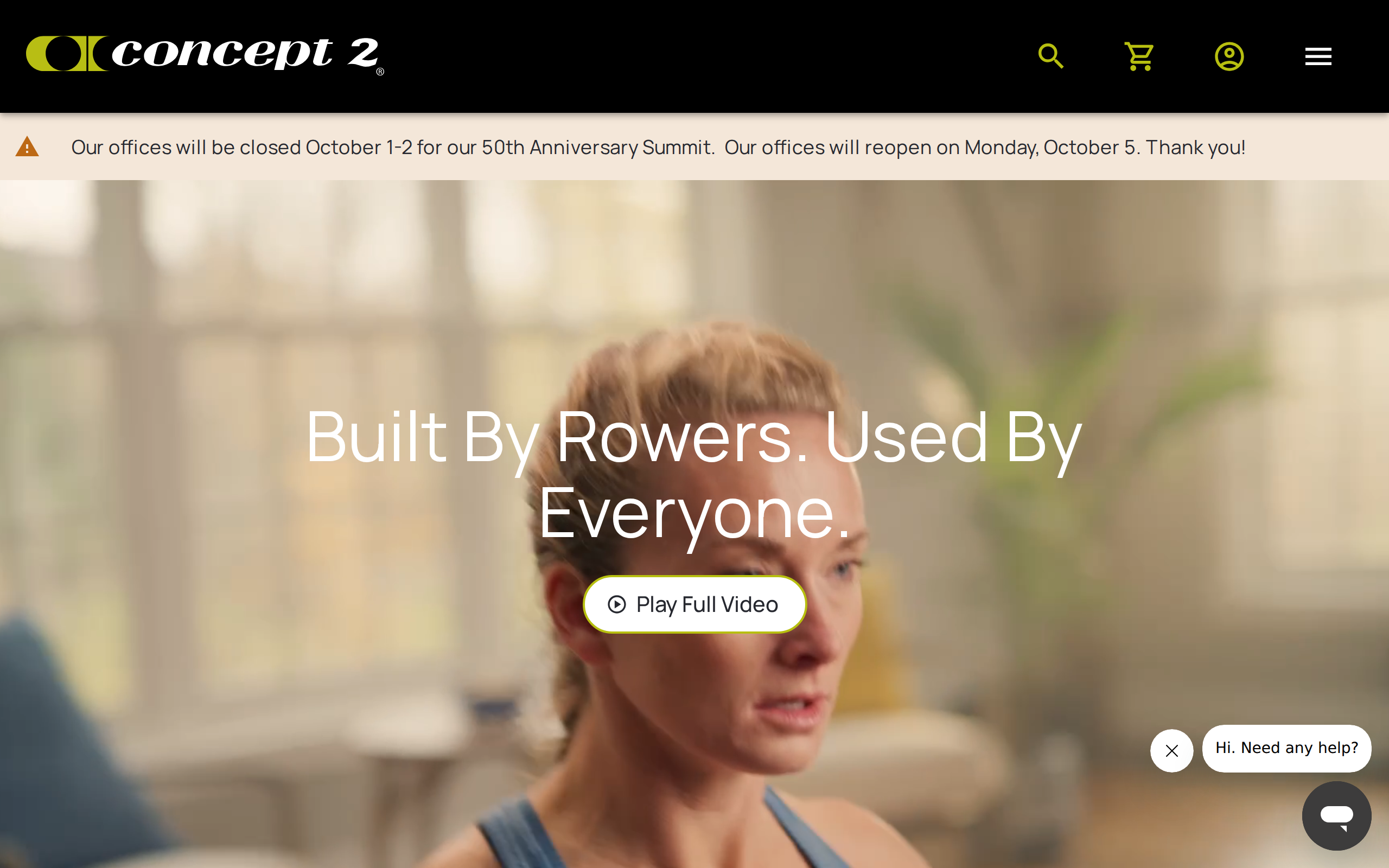 Concept2 RowErg product page with a $990 price